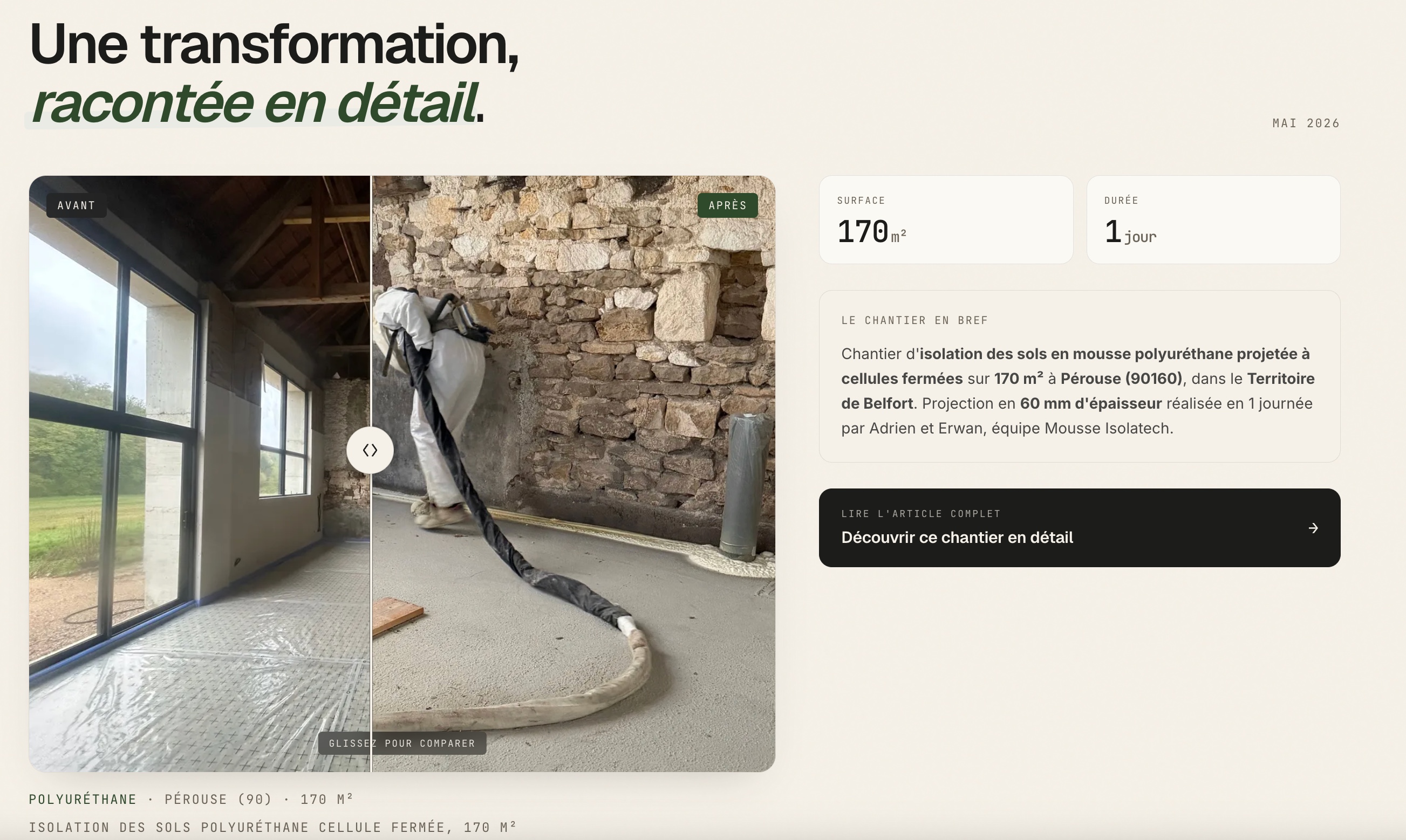 Page savoir-faire Isolatech — équipe, certifications, réalisations