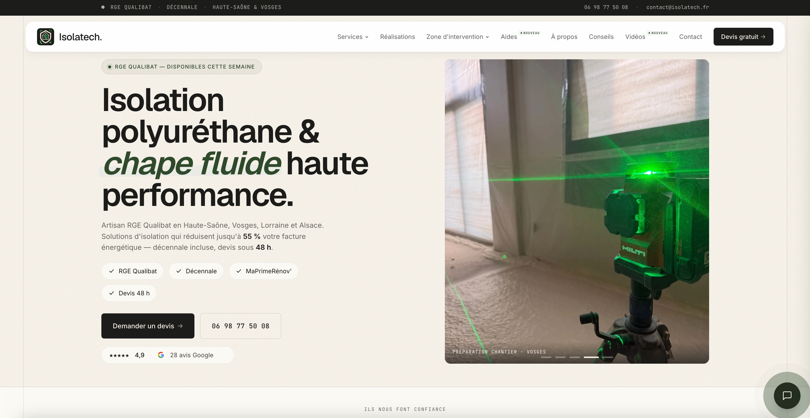 Nouveau site Isolatech — Astro / Cloudflare